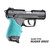 Hogue Handall Beavertail Grip Sleeve M&p Shield 9/40 And Ruger Max-9/lc9/ec9 (aqua) - 18404