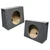 Qpower Single 10" Sealed Angled Empty Woofer Boxes (pair) - QTW10
