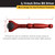 Titan 1/4" Drive X 4" Swivel Head Micro Bit Driver (red)