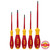 Wiha Softfinish Slotted/phillips/square Insulated Screwdriver Set (5 Piece Set) - 32083