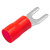 Xscorpion Spade Terminals #8 - 18/22ga. - Red (100 Pack) - ST8R