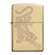 Zippo Windproof Lighter - Tiger Design High Polish Brass - 29884
