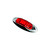 RV Designer L933 Oblong with Chrome Bezel LED Marker Light, Red, 3.95" X 1.35" - L933