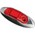 RV Designer L933 Oblong with Chrome Bezel LED Marker Light, Red, 3.95" X 1.35" - L933