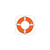 Taylor Vinyl Coated Foam Life Ring, 20" Orange w/White Rope, 6/case - 2020122285