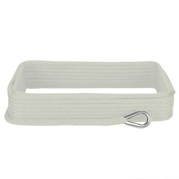 Extreme Max 3006.2045 BoatTector Solid Braid MFP Anchor Line with Thimble - 3/8" x 50', White