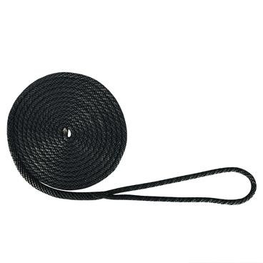 Extreme Max 3006.2003 BoatTector Solid Braid MFP Dock Line - 3/8" x 15', Black