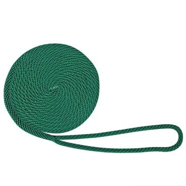 Extreme Max 3006.2332 BoatTector Solid Braid MFP Dock Line - 3/8" x 15', Forest Green