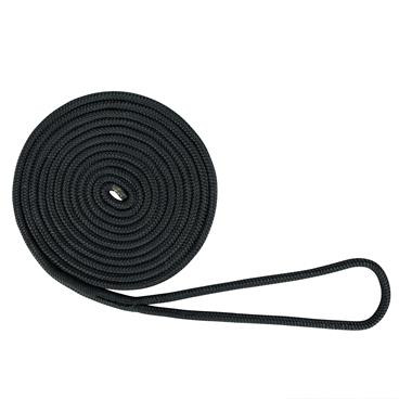 Extreme Max 3006.2084 BoatTector Double Braid Nylon Dock Line - 3/8" x 15', Black