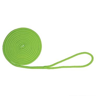 Extreme Max 3006.2445 BoatTector Double Braid Nylon Dock Line - 1/2" x 15', Neon Green