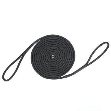 Extreme Max 3006.2391 BoatTector Premium Double Looped Nylon Dock Line for Mooring Buoys - Black, 5/8" x 35