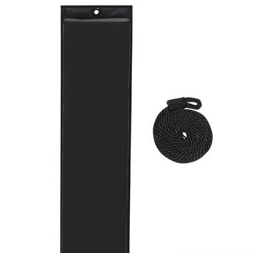 Extreme Max 3006.7234 BoatTector Flat Fender with Fender Line - 26", Black