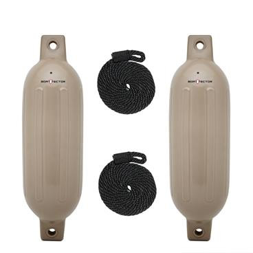 Extreme Max 3006.7435 BoatTector Inflatable Fender Value 2-Pack - 4.5" x 16", Sand