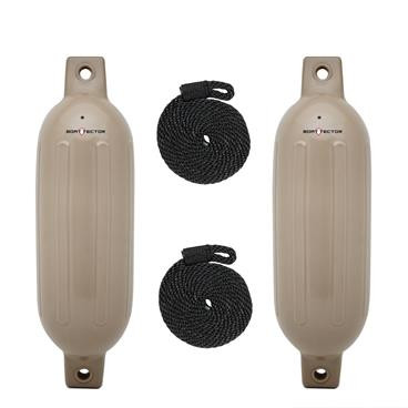 Extreme Max 3006.7449 BoatTector Inflatable Fender Value 2-Pack - 6.5" x 22", Sand