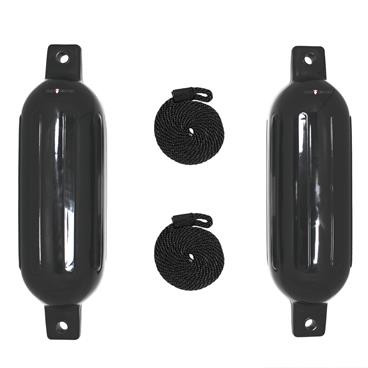 Extreme Max 3006.7204 BoatTector Inflatable Fender Value 2-Pack - 6.5" x 22", Black