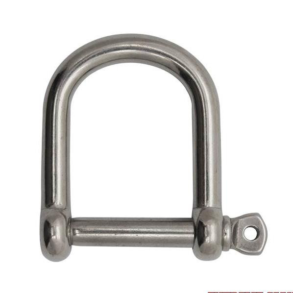 Extreme Max 3006.8225 BoatTector Stainless Steel Wide D Shackle - 1/4"