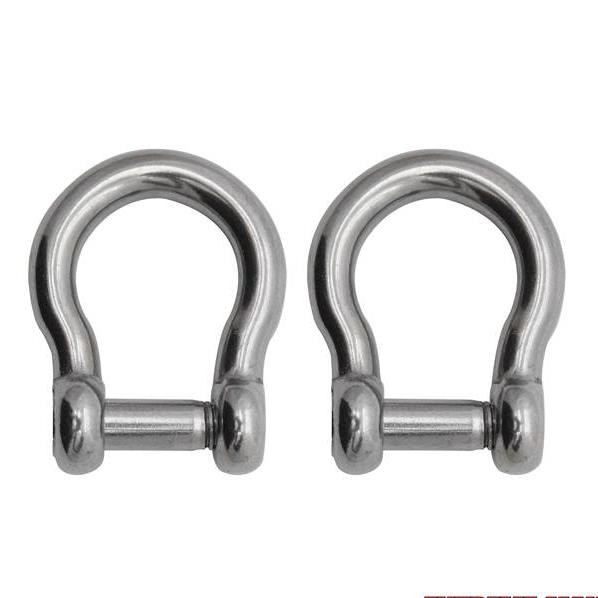Extreme Max 3006.8405.2 BoatTector Stainless Steel Bow Shackle with No-Snag Pin - 1/4", 2-Pack