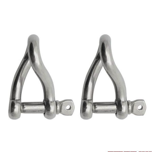 Extreme Max 3006.8213.2 BoatTector Stainless Steel Twist Shackle - 1/4", 2-Pack