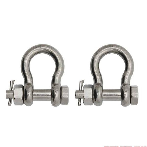 Extreme Max 3006.8366.2 BoatTector Stainless Steel Bolt-Type Anchor Shackle - 1/4", 2-Pack