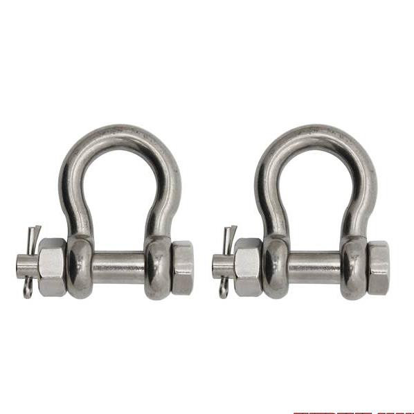 Extreme Max 3006.8369.2 BoatTector Stainless Steel Bolt-Type Anchor Shackle - 5/16", 2-Pack