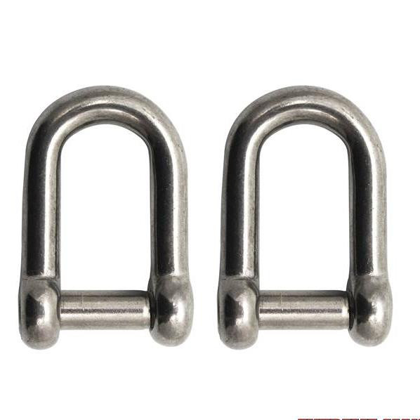Extreme Max 3006.8402.2 BoatTector Stainless Steel D Shackle with No-Snag Pin - 1/2", 2-Pack