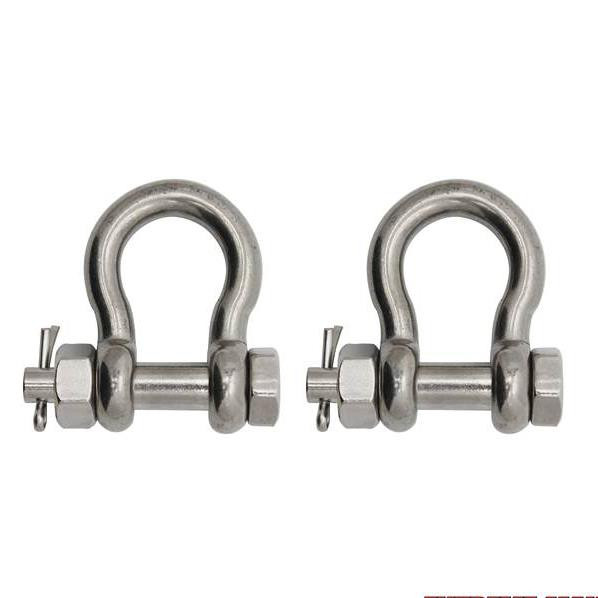 Extreme Max 3006.8375.2 BoatTector Stainless Steel Bolt-Type Anchor Shackle - 7/16", 2-Pack