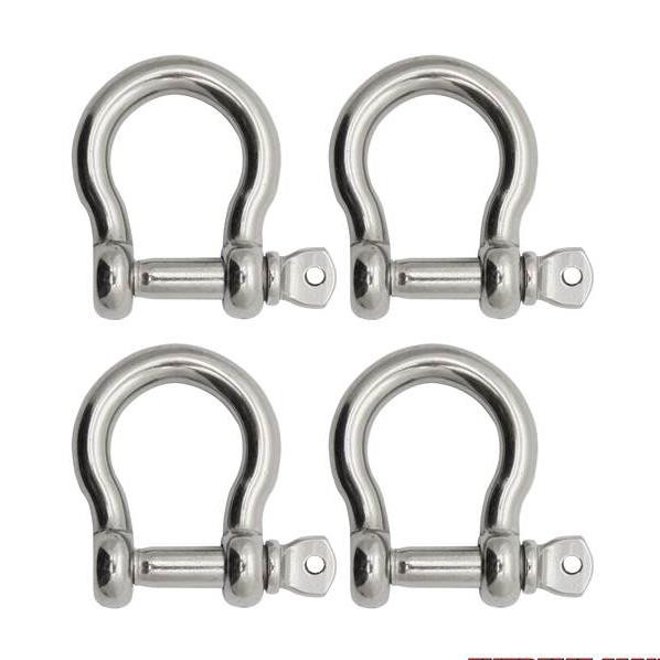 Extreme Max 3006.8297.4 BoatTector Stainless Steel Bow Shackle - 1/2", 4-Pack