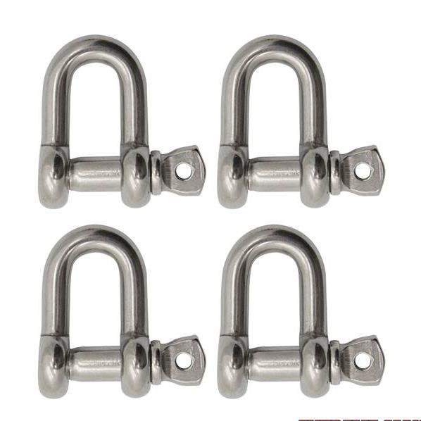 Extreme Max 3006.8273.4 BoatTector Stainless Steel Chain Shackle - 1/2", 4-Pack