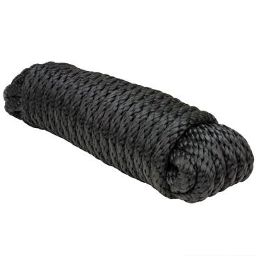 Extreme Max 3008.0019 Solid Braid MFP Utility Rope - 3/8" x 50', Black