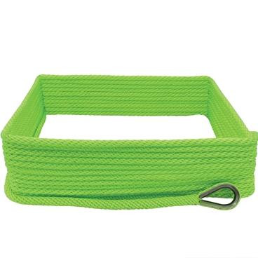Extreme Max 3006.2657 Premium Solid Braid MFP Anchor Line with Thimble - 3/8" x 100', Neon Green