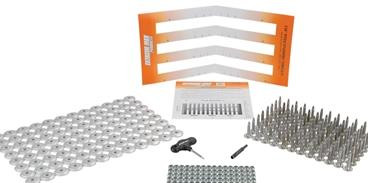 Extreme Max 5001.5478 96-Stud Track Pack with Round Backers - 1.625" Stud Length