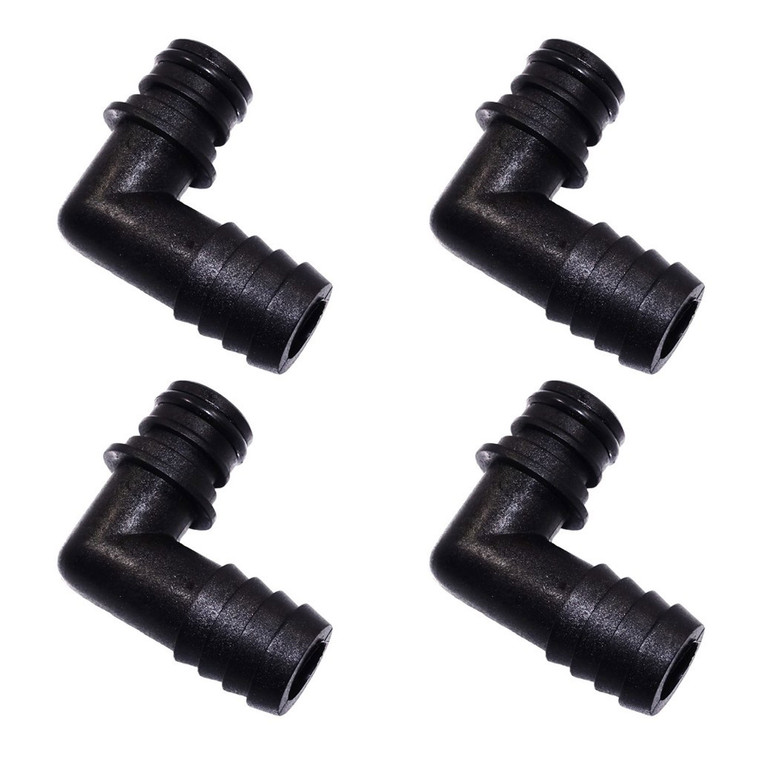 Flojet 20381-003 Quad Port Pump Fitting - Quad Port x 5/8" Hose Barb, Straight - 20381003