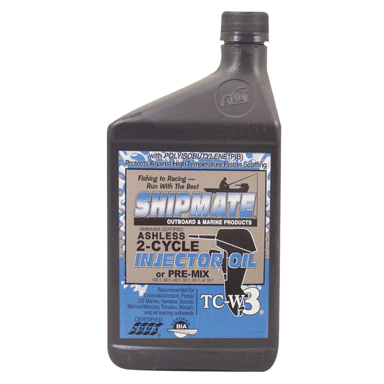 Shipmate 1026-4052 Synthetic Blend 2-Cycle Outboard Oil TC-W3 - Quart - 700264052