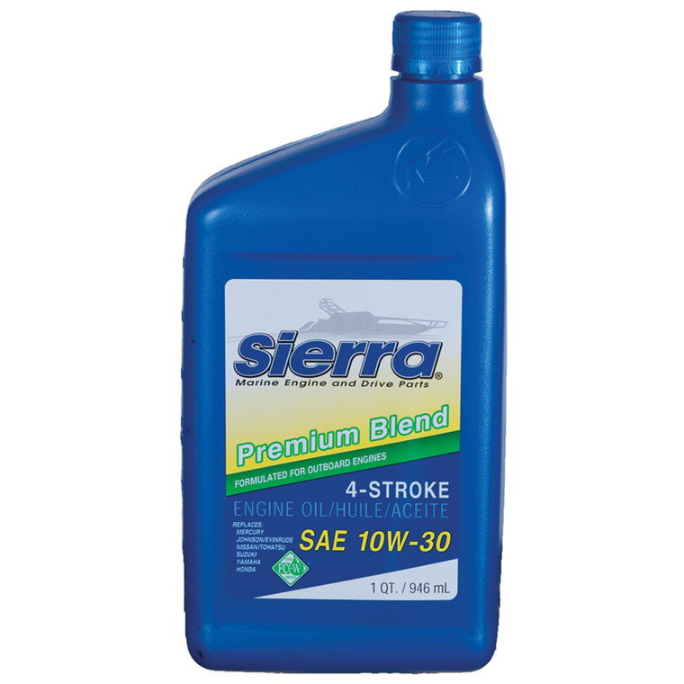 Sierra 18-9420-2 10W-30 FC-W 4-Stroke Marine Outboard Oil - Quart - 18-9420-2