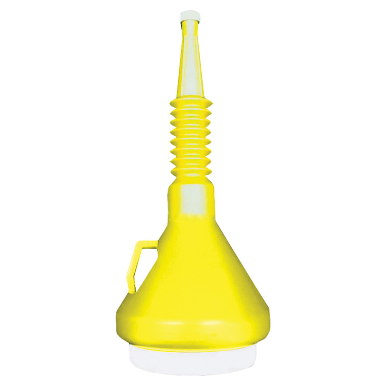 WirthCo 32135 Double Capped Funnel - Quart, Yellow - 32135
