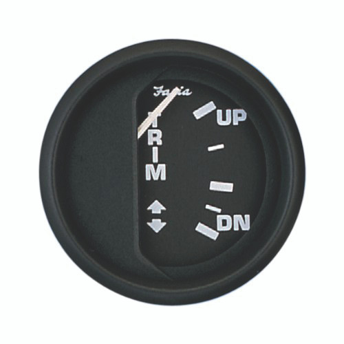 Faria 12827 Euro Trim Gauge (Johnson/Evinrude/Suzuki Outboard) - 2", Black - 12827