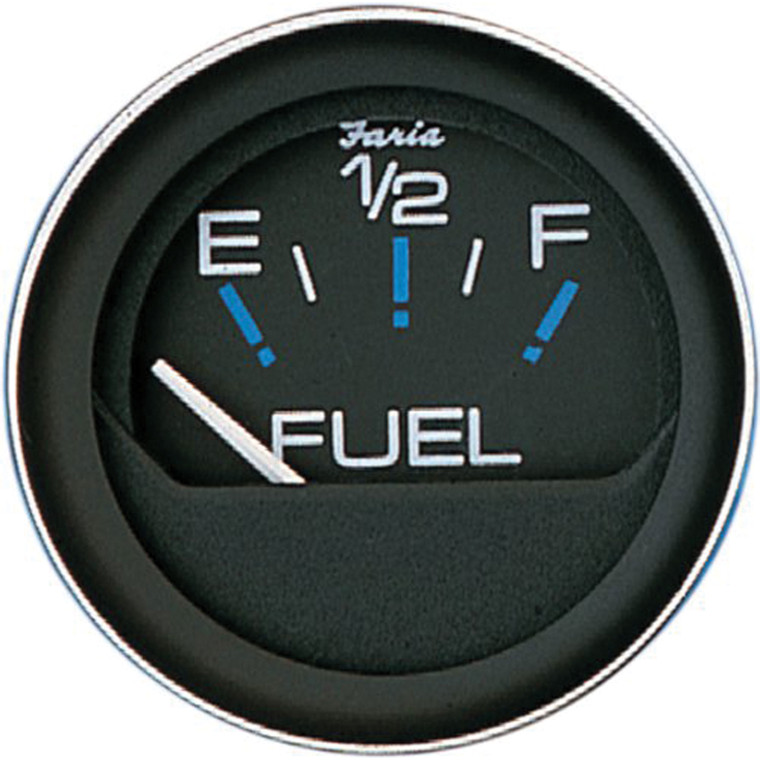 Faria 13001 Coral Fuel Gauge (E-1/2-F) - 2", Black - 13001 Faria 13001 Coral Fuel Gauge (E-1/2-F) - 2", Black - 13001