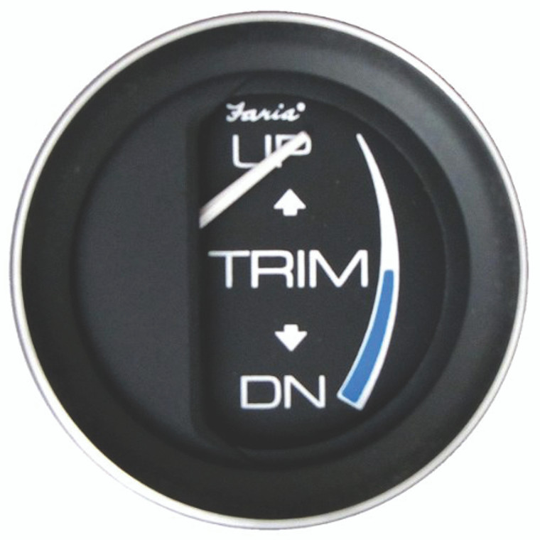 Faria 13017 Coral Trim Gauge (Mercury/Mariner/Mercruiser/Volvo DP/Yamaha 2001 and Newer) - 2", Black - 13017 Faria 13017 Coral Trim Gauge (Mercury/Mariner/Mercruiser/Volvo DP/Yamaha 2001 and Newer) - 2", Black - 13017