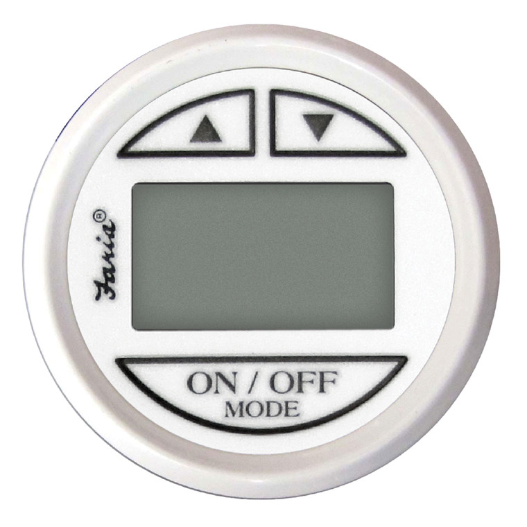 Faria 13150 Dress Depth Sounder (Transom Mounted Transducer) SN2011 - 2", White - 13150