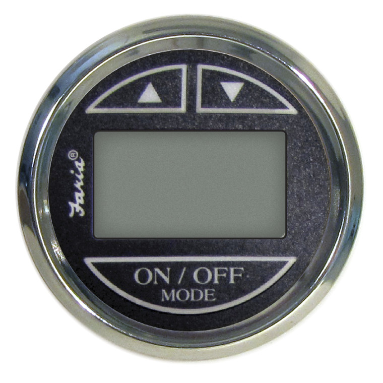 Faria 13751 Chesapeake Stainless Steel Depth Sounder (In-Hull Mounted Transducer) SN2010 - 2", Black - 13751