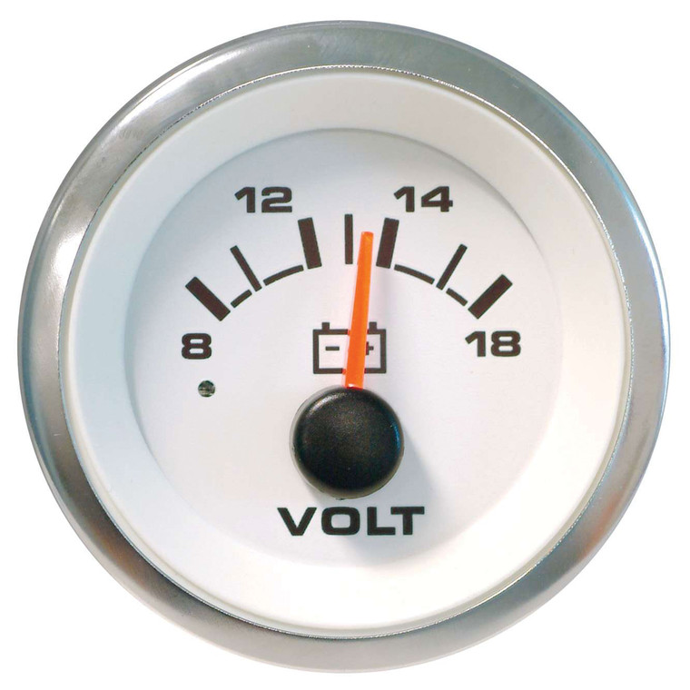 Sierra 62555P Premier Pro Series - Voltmeters-12 and 24 Volt: 12 Volt System, White - 62555P