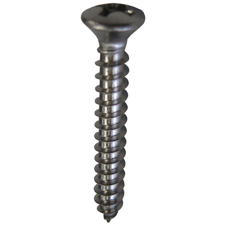 Handi Man Marine 644 Philips Oval Head Self-Tapping Screws - #12 X 2", Pack Of 4 - 644