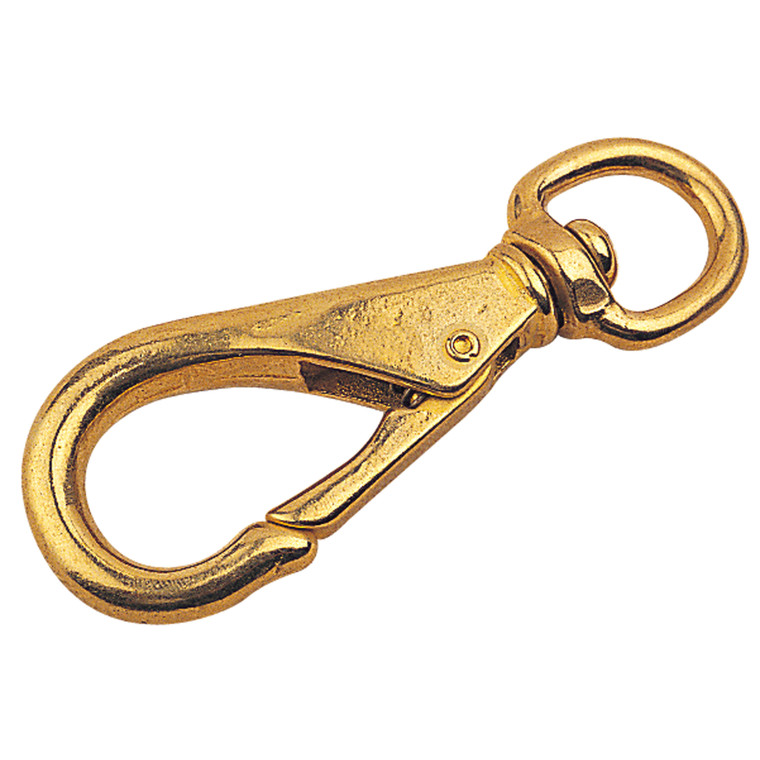 Sea-Dog 139132-1 Brass Swivel Eye Boat Snap - Size 2 (3-5/8" Gate) - 139132-1