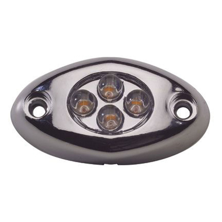 Innovative Lighting 004-5200-7 Surface Mount 4-LED Courtesy Light - White, Chrome Case - 004-5200-7
