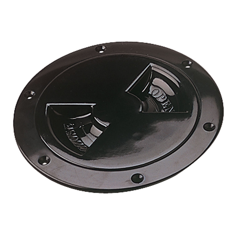 Sea-Dog 337145-1 Screw Out Deck Plate- 4-7/16", Black - 337145-1
