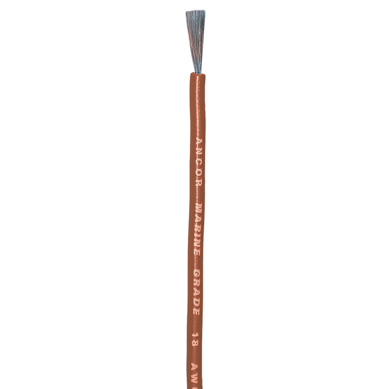 Ancor 102210 Tinned Copper Wire, 16 AWG (1mm2) - 100', Brown - 102210
