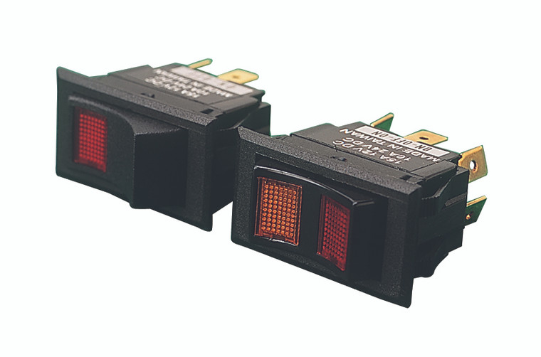 Sea-Dog 420258-1 Line Illuminating Rocker Switch - On/Off/On, Red/Yellow Lens - 420258-1