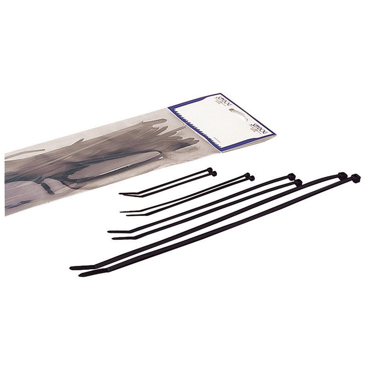 Sea-Dog 427290-1 Mixed Cable Tie Kit, Black - 100 Pack - 427290-1