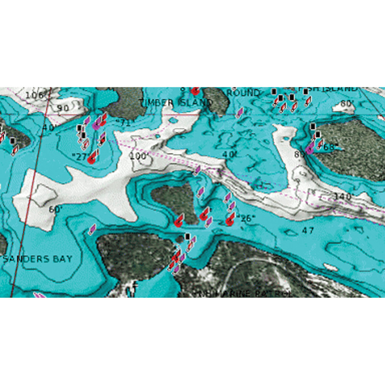 Garmin MSD/HMPT-N6 Navionics Hotmaps Platinum Multi-Dimensional Lake Map - North - MSD/HMPT-N6