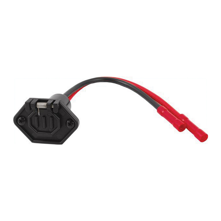 Attwood 14366-6 Heavy-Duty 12V Trolling Motor Connector Receptacle - 2-Wire, 8 AWG, Female - 14366-6